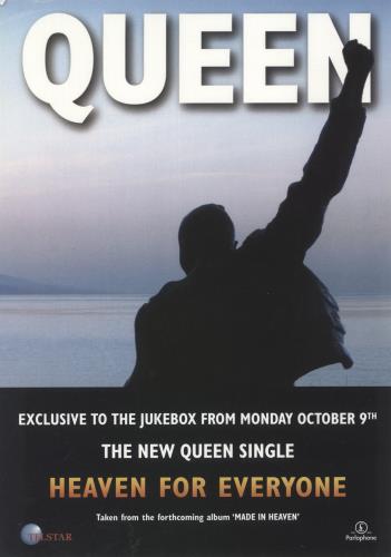 Queen Heaven For Everyone + card 7" vinyl single (7 inch record / 45) UK QUE07HE330505