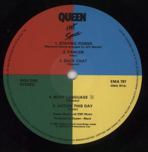 Queen Hot Space - EX vinyl LP album (LP record) UK QUELPHO28005