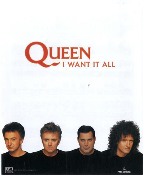 Queen I Want It All sheet music UK QUESMIW577930