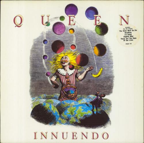 Queen Innuendo - Hype Stickered Sleeve - EX+ vinyl LP album (LP record) UK QUELPIN603136