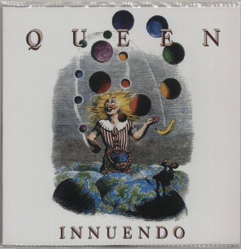 Queen Innuendo - Promo stickered outer vinyl LP album (LP record) UK QUELPIN688762