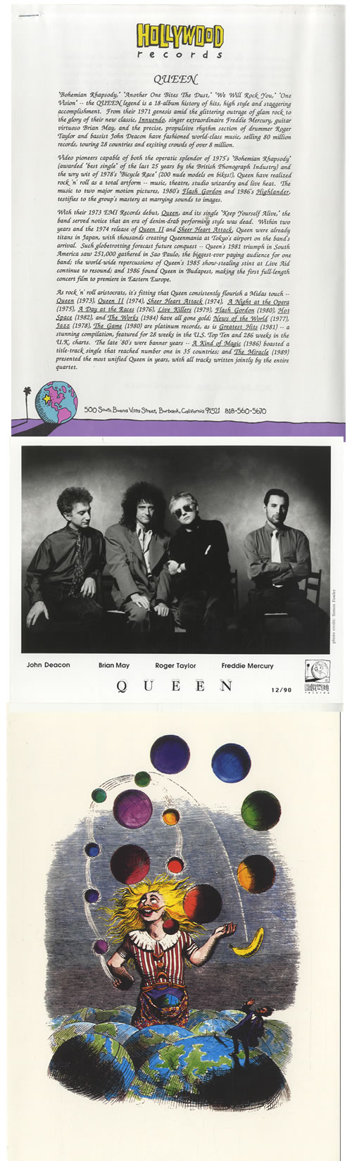 Queen Innuendo media press pack US QUEPPIN15589