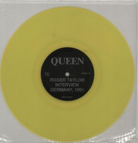 Queen Interview - Yellow Vinyl 10" vinyl single (10 inch record) UK QUE10IN08802