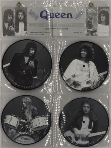 Queen Interview Picture Disc Set + Display Pack 7" vinyl picture disc (7 inch picture disc single) UK QUE7PIN34107
