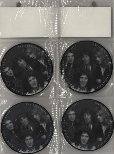 Queen Interview Picture Disc Set + Display Pack 7" vinyl picture disc (7 inch picture disc single) UK QUE7PIN34107