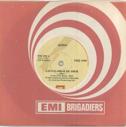 Queen Las Palabras De Amor 7" vinyl single (7 inch record / 45) South African QUE07LA119174