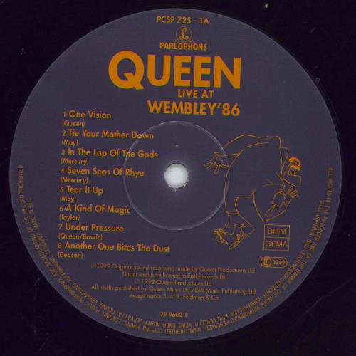 Queen Live At Wembley '86 - Hype Stickered 2-LP vinyl record set (Double LP Album) UK QUE2LLI830298