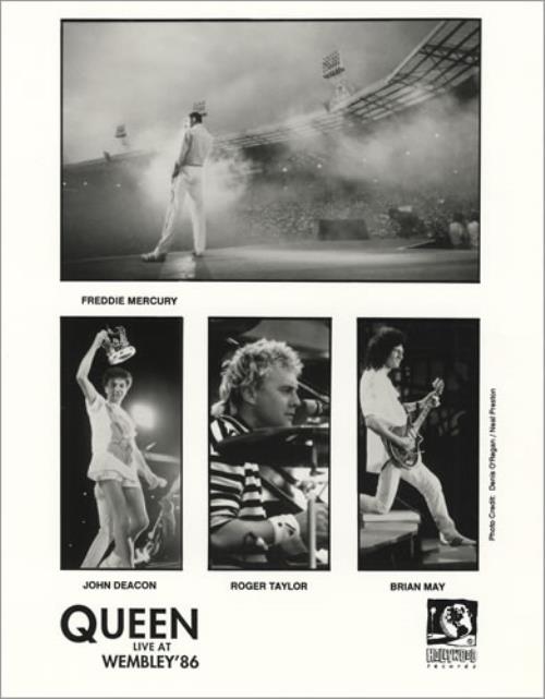 Queen Live At Wembley '86 media press pack US QUEPPLI20697