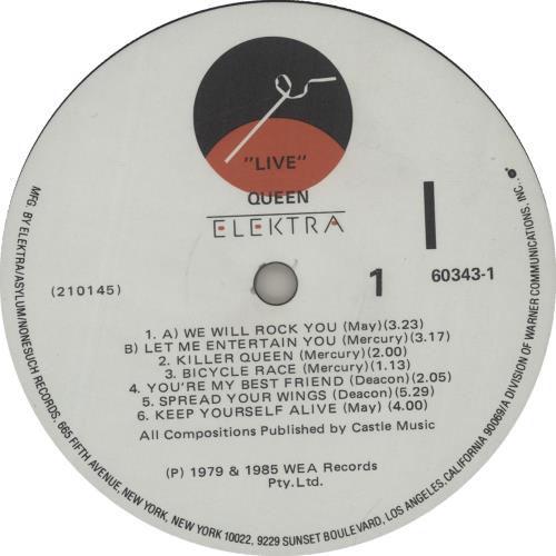 Queen Live In Concert vinyl LP album (LP record) New Zealand QUELPLI74629
