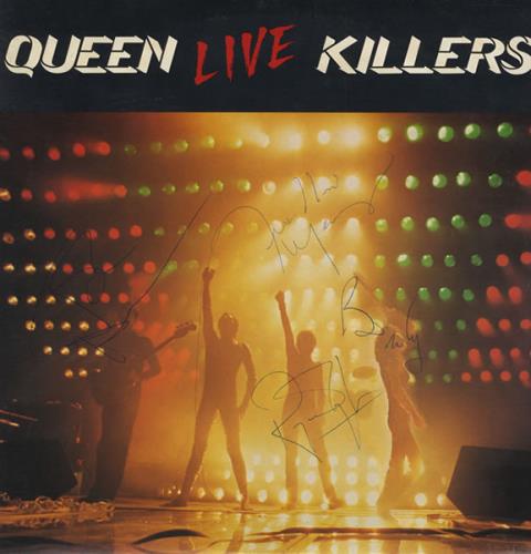 Queen Live Killers - Fully Autographed 2-LP vinyl record set (Double LP Album) UK QUE2LLI425516