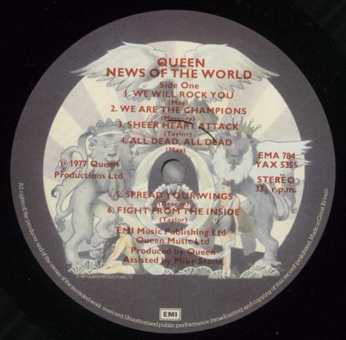 Queen News Of The World - 1st - Die-Cut Inner vinyl LP album (LP record) UK QUELPNE879928