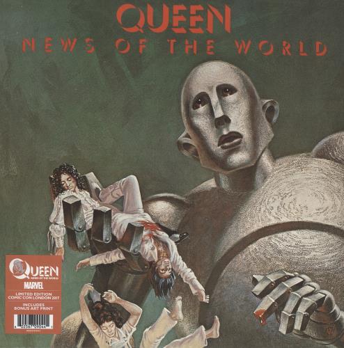 Queen News Of The World - Comic Con Edition + Marvel Print vinyl LP album (LP record) UK QUELPNE691967