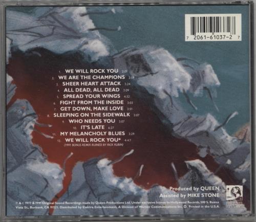 Queen News Of The World CD album (CDLP) US QUECDNE225184