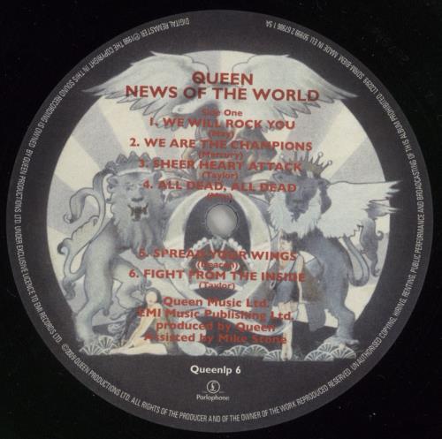 Queen News Of The World vinyl LP album (LP record) UK QUELPNE470403