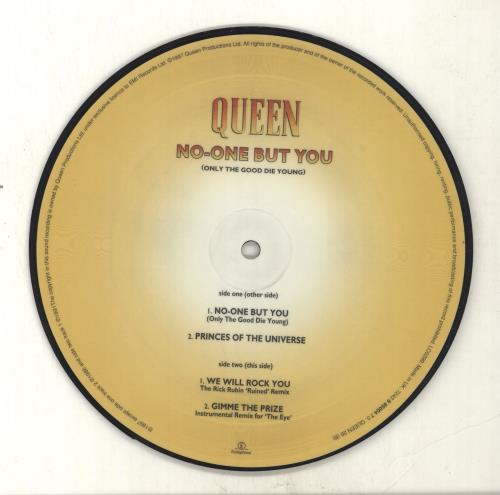 Queen No One But You - Withdrawn 7" vinyl picture disc (7 inch picture disc single) UK QUE7PNO703547