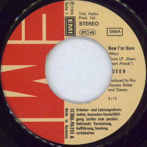 Queen Now I'm Here - EX 7" vinyl single (7 inch record / 45) German QUE07NO326147