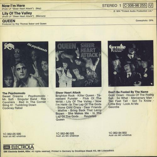 Queen Now I'm Here - EX 7" vinyl single (7 inch record / 45) German QUE07NO326147