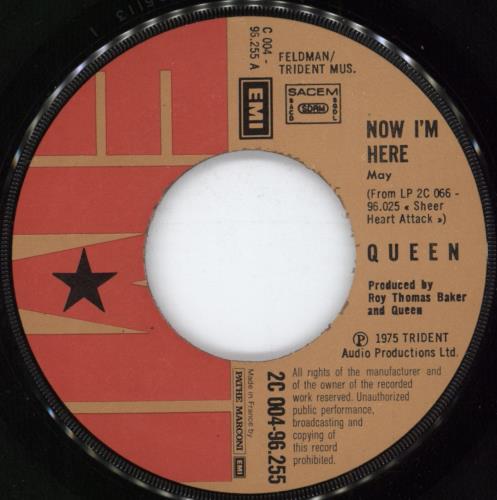 Queen Now I'm Here - VG 7" vinyl single (7 inch record / 45) French QUE07NO793295