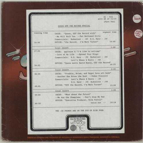 Queen Off The Record Special - Part Two 2-LP vinyl record set (Double LP Album) US QUE2LOF677519