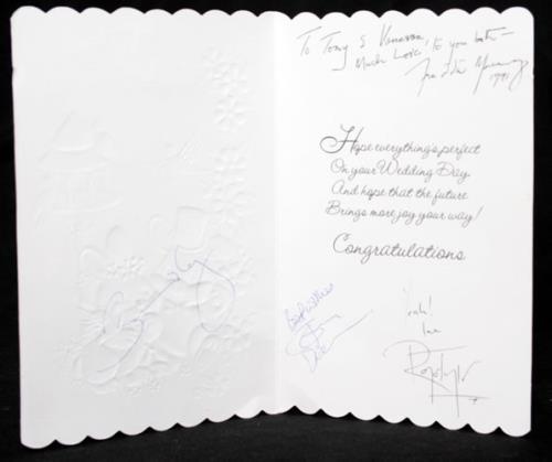 Queen On Your Wedding Day - Signed Card memorabilia UK QUEMMON545385