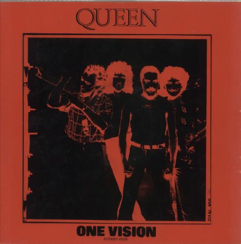 Queen One Vision + Inner & PVC Sleeve 12" vinyl single (12 inch record / Maxi-single) UK QUE12ON07043