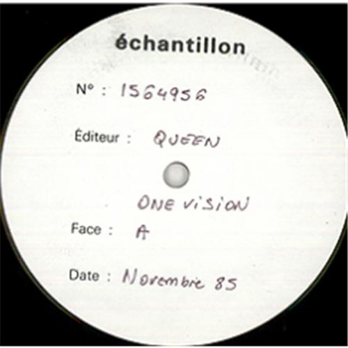Queen One Vision - Test Pressing 12" vinyl single (12 inch record / Maxi-single) French QUE12ON367454