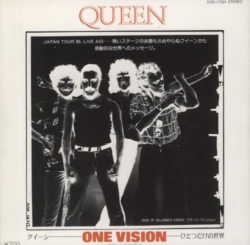 Queen One Vision 7" vinyl single (7 inch record / 45) Japanese QUE07ON191163
