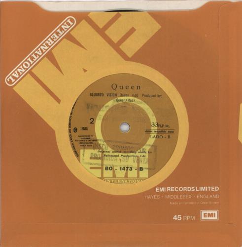 Queen One Vision 7" vinyl single (7 inch record / 45) Bolivian QUE07ON891943