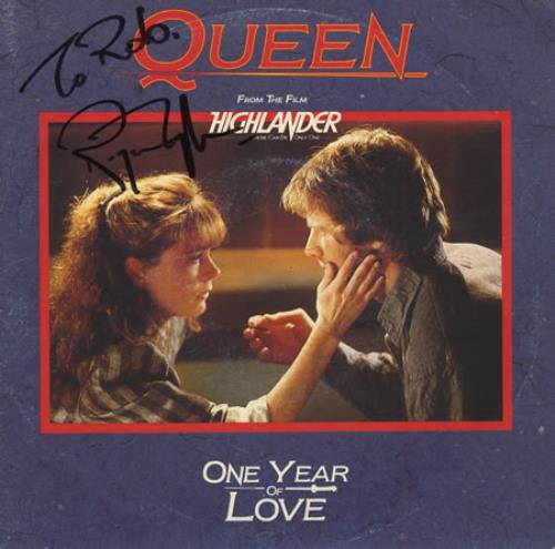 Queen One Year Of Love - Autographed 7" vinyl single (7 inch record / 45) French QUE07ON405477