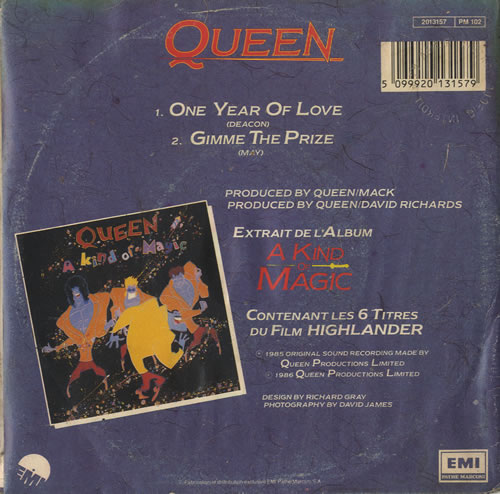 Queen One Year Of Love - EX 7" vinyl single (7 inch record / 45) French QUE07ON466475