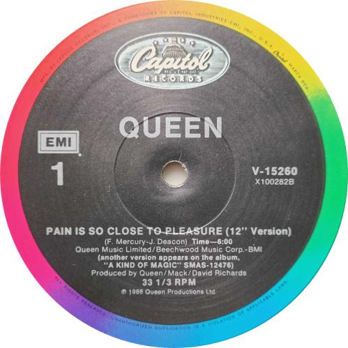Queen Pain Is So Close To Pleasure 12" vinyl single (12 inch record / Maxi-single) US QUE12PA738253