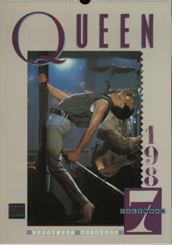 Queen Quantity Of 7 Official Calendars calendar UK QUECAQU673227
