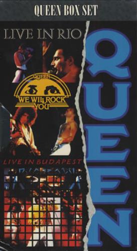 Queen Queen Box Set video (VHS or PAL or NTSC) UK QUEVIQU401403