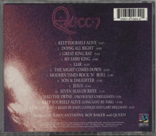 Queen Queen CD album (CDLP) US QUECDQU343250