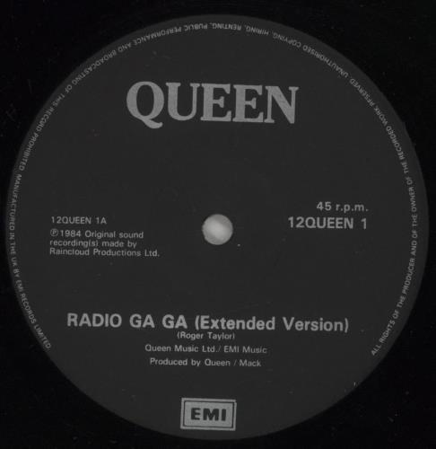 Queen Radio Ga Ga - VG 12" vinyl single (12 inch record / Maxi-single) UK QUE12RA875282