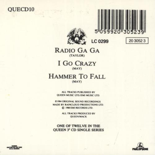 Queen Radio Ga Ga 3" CD single (CD3) UK QUEC3RA10059