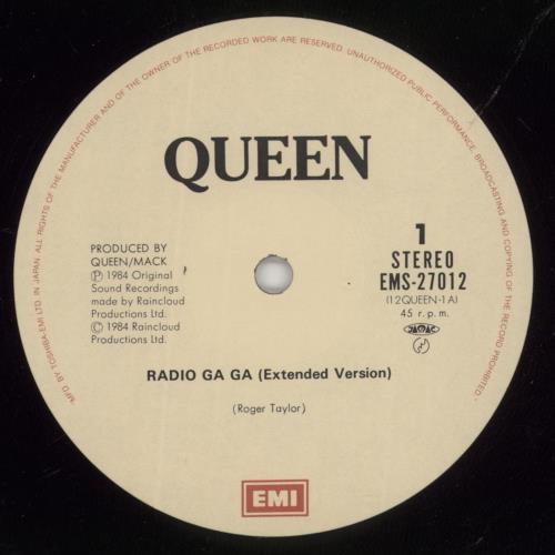 Queen Radio Ga Ga 12" vinyl single (12 inch record / Maxi-single) Japanese QUE12RA25769