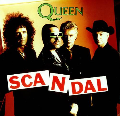 Queen Scandal + Static Sticker 12" vinyl single (12 inch record / Maxi-single) UK QUE12SC327963