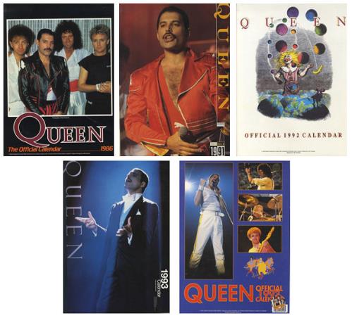 Queen Set Of 5 Official Calendars calendar UK QUECASE442333