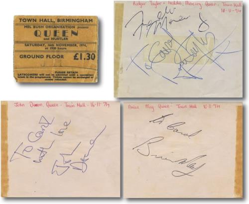 Queen Set Of Autographs memorabilia UK QUEMMSE460686