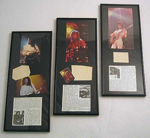 Queen Set Of Framed Autographs memorabilia UK QUEMMSE396104