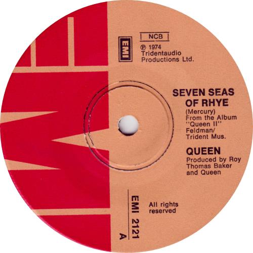 Queen Seven Seas Of Rhye - Solid 7" vinyl single (7 inch record) Finnish QUE07SE686831