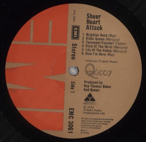 Queen Sheer Heart Attack - 2nd vinyl LP album (LP record) UK QUELPSH774373