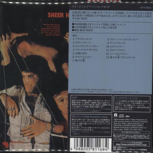 Queen Sheer Heart Attack SHM CD Japanese QUEHMSH807844