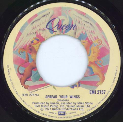 Queen Spread Your Wings - p/s - Wide Centre 7" vinyl single (7 inch record / 45) UK QUE07SP806137