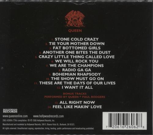 Queen Stone Cold Classics CD album (CDLP) US QUECDST868252