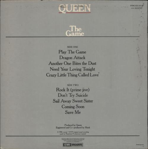 Queen The Game vinyl LP album (LP record) South African QUELPTH720794