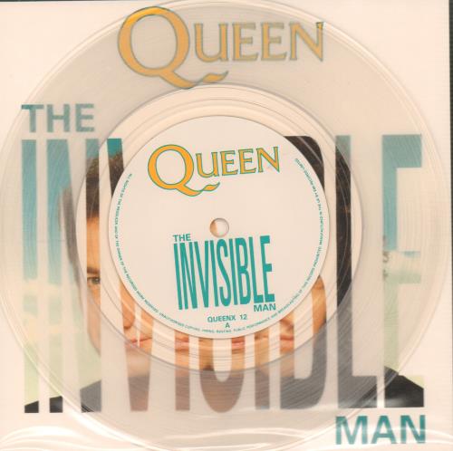 Queen The Invisible Man - Clear Vinyl + Insert 7" vinyl single (7 inch record) UK QUE07TH20128