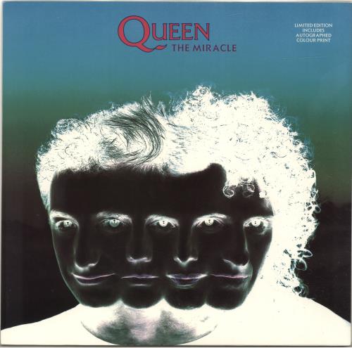 Queen The Miracle + Print 12" vinyl single (12 inch record / Maxi-single) UK QUE12TH22044