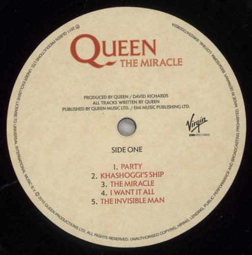 Queen The Miracle - 180 Gram vinyl LP album (LP record) UK QUELPTH876535